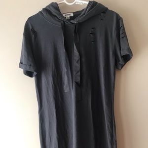 Distressed T-shirt dress